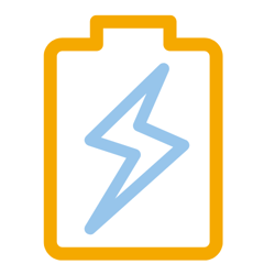 Illustration of a charging mobile device battery.