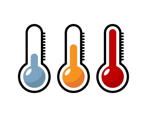 Image of three thermometers.